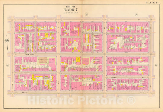 Historic Map : Philadelphia 1908 Plate 013 , Vintage Wall Art