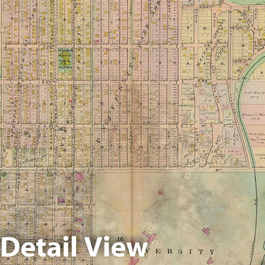 Historic Map : Real Estate Atlas of Surveys of Seattle, Seattle 1912 Plate 016 , Vintage Wall Art