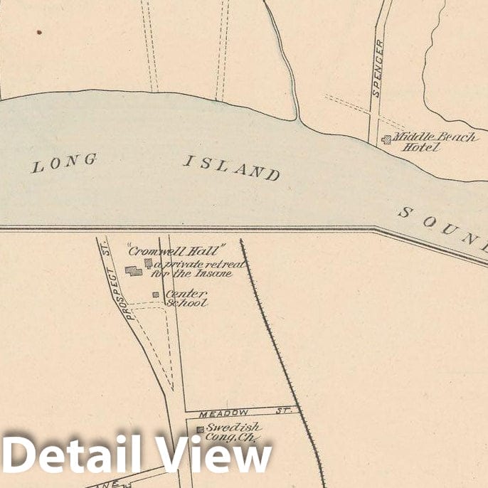 Historic Map : Cromwell & Wakefield 1893 , Town and City Atlas State of Connecticut , Vintage Wall Art