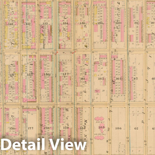 Historic Map : Robinson's Atlas City of Brooklyn, NY, Brooklyn 1886 Plate 028 , Vintage Wall Art