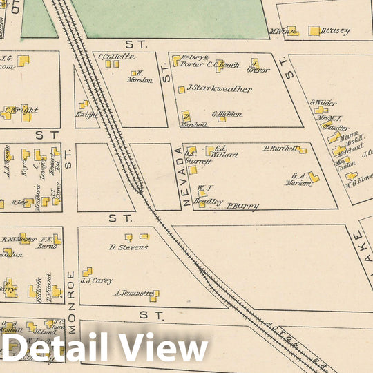 Historic Map : Nashua 1892 , Town and City Atlas State of New Hampshire , v3, Vintage Wall Art