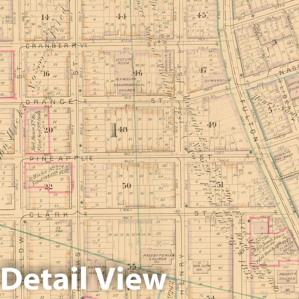 Historic Map : Atlas of Brooklyn Vols. 5 & 6, Brooklyn 1880 Vol. 5 Plate C , Vintage Wall Art