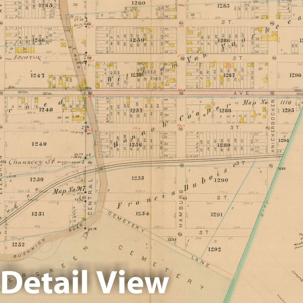 Historic Map : Robinson's Atlas City of Brooklyn, NY, Brooklyn 1886 Plate 022 , Vintage Wall Art