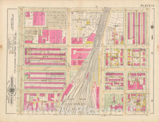 Historic Map : Atlas of Washington D.C. Volume 2 (NE, SE, SW), Washington 1928 Plate 012 , Vintage Wall Art