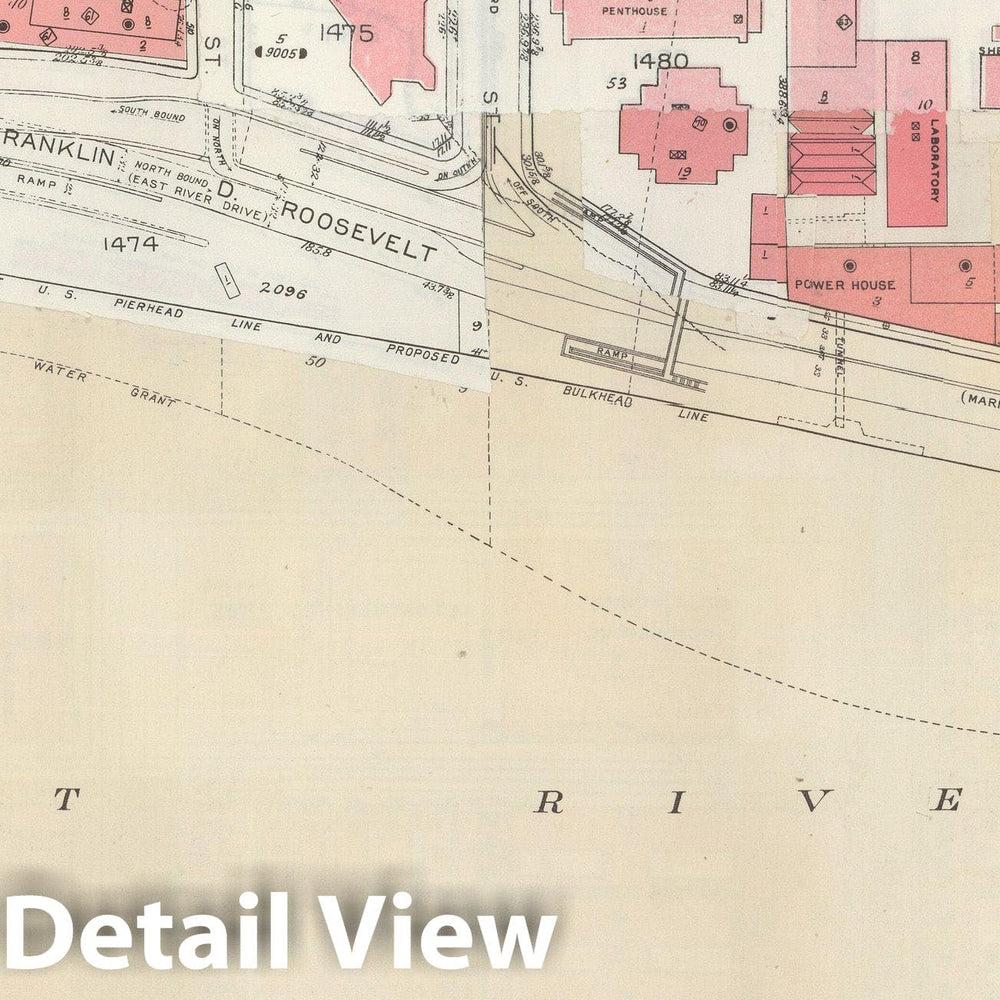 Historic Map : Manhattan Land Book 1955 - Updated Through Nov 7th, New York City 1975 Plate 108 , Vintage Wall Art