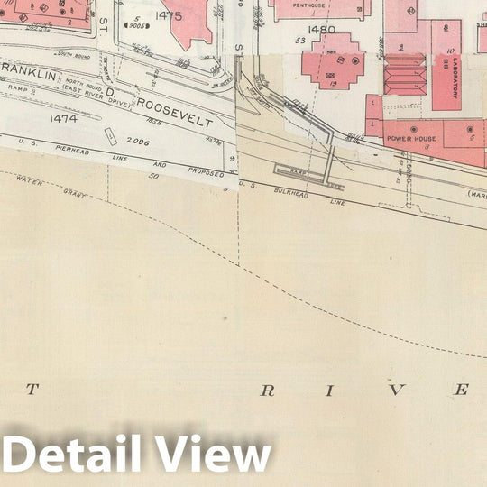 Historic Map : Manhattan Land Book 1955 - Updated Through Nov 7th, New York City 1975 Plate 108 , Vintage Wall Art