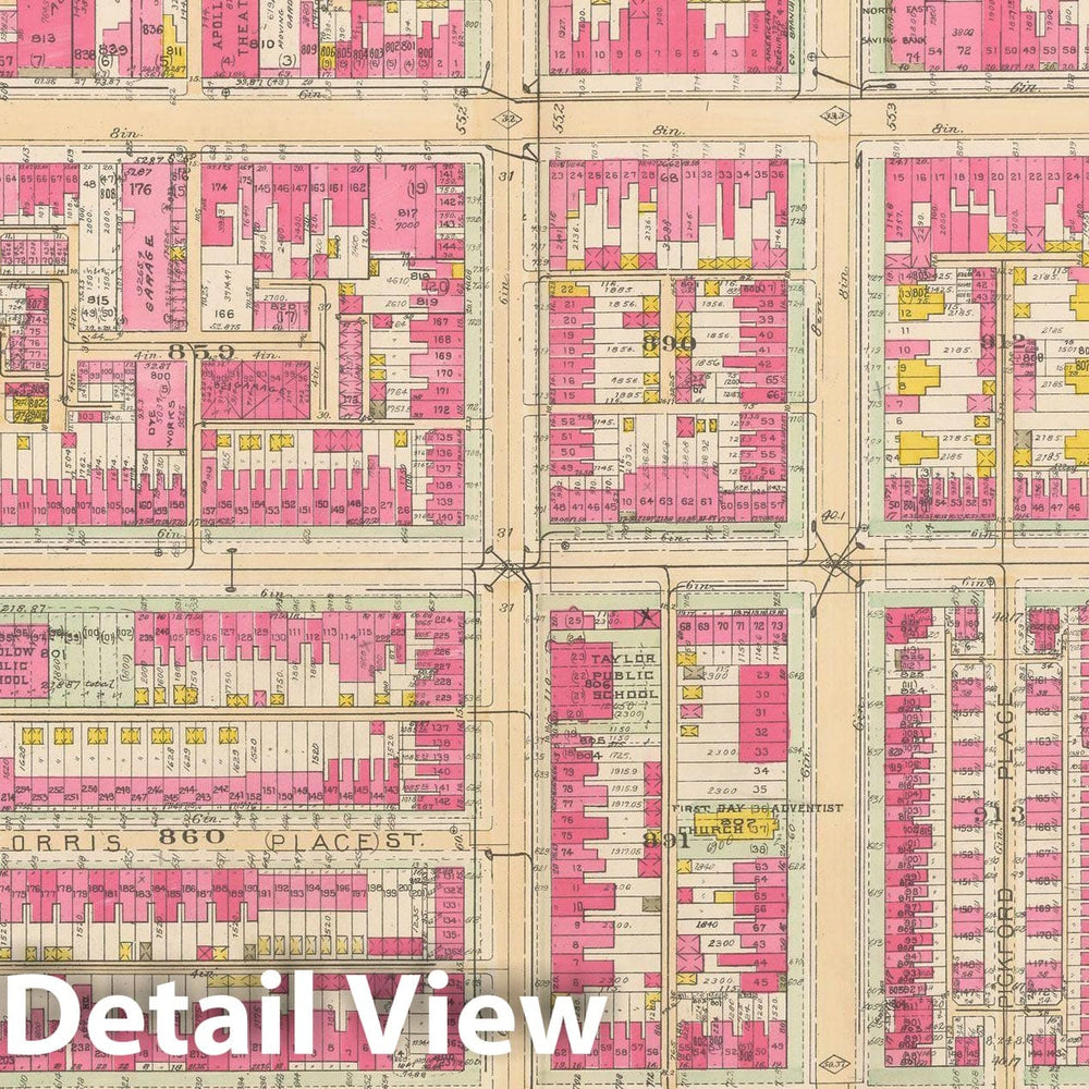 Historic Map : Atlas of Washington D.C. Volume 2 (NE, SE, SW), Washington 1928 Plate 020 , Vintage Wall Art