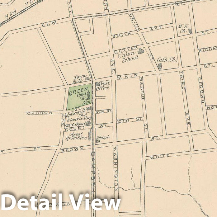 Historic Map : Orange 1893 , Town and City Atlas State of Connecticut , Vintage Wall Art