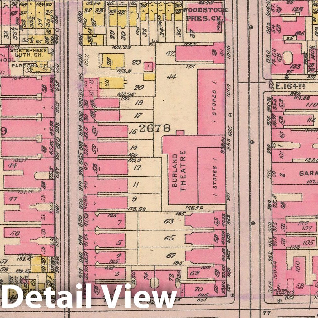 Historic Map : Borough of The Bronx, Sections 9-13, The Bronx 1928 Plate 044 , Vintage Wall Art