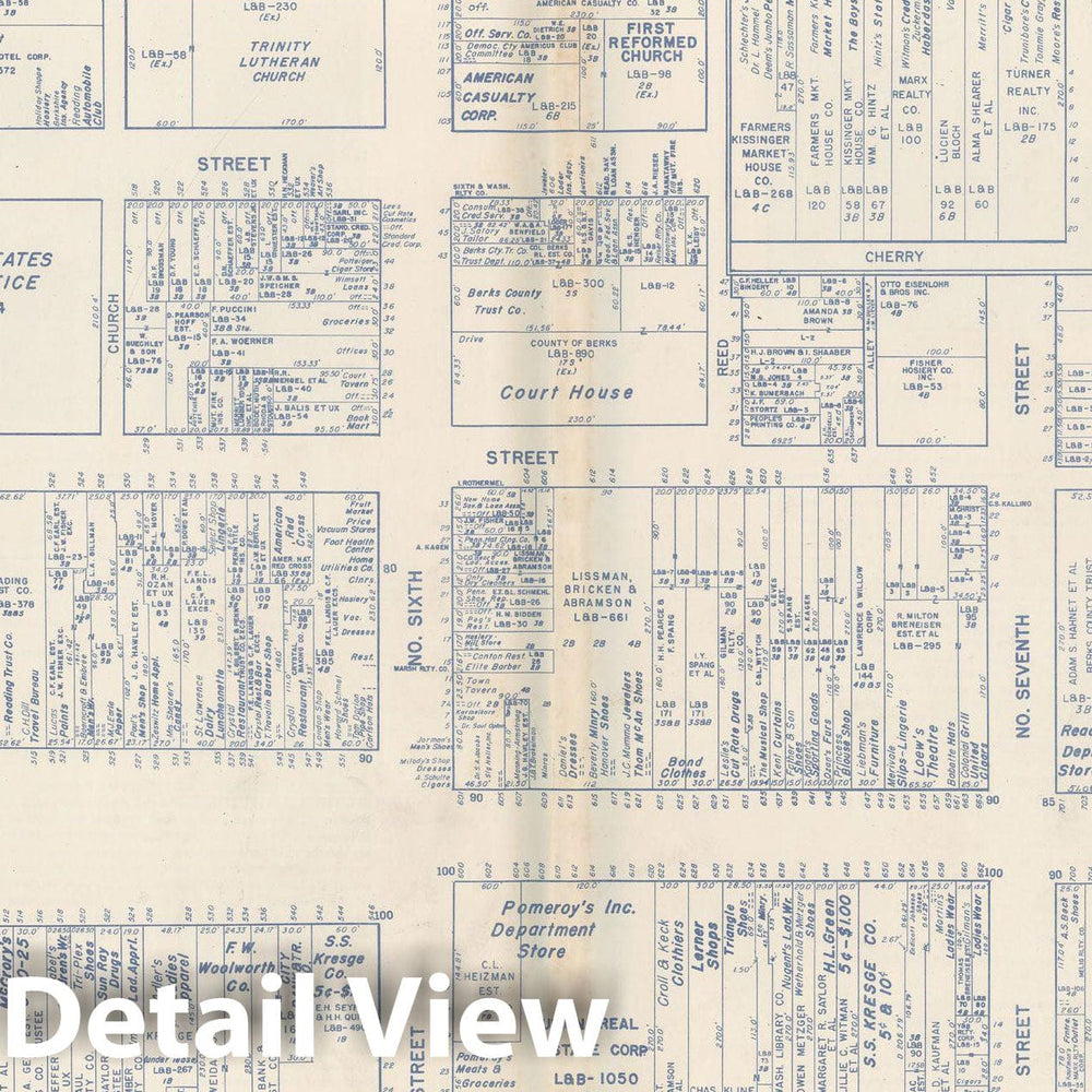 Historic Map : States of PA, VA & WV, Reading 1950 , Nirenstein's Real Estate Atlas , Vintage Wall Art