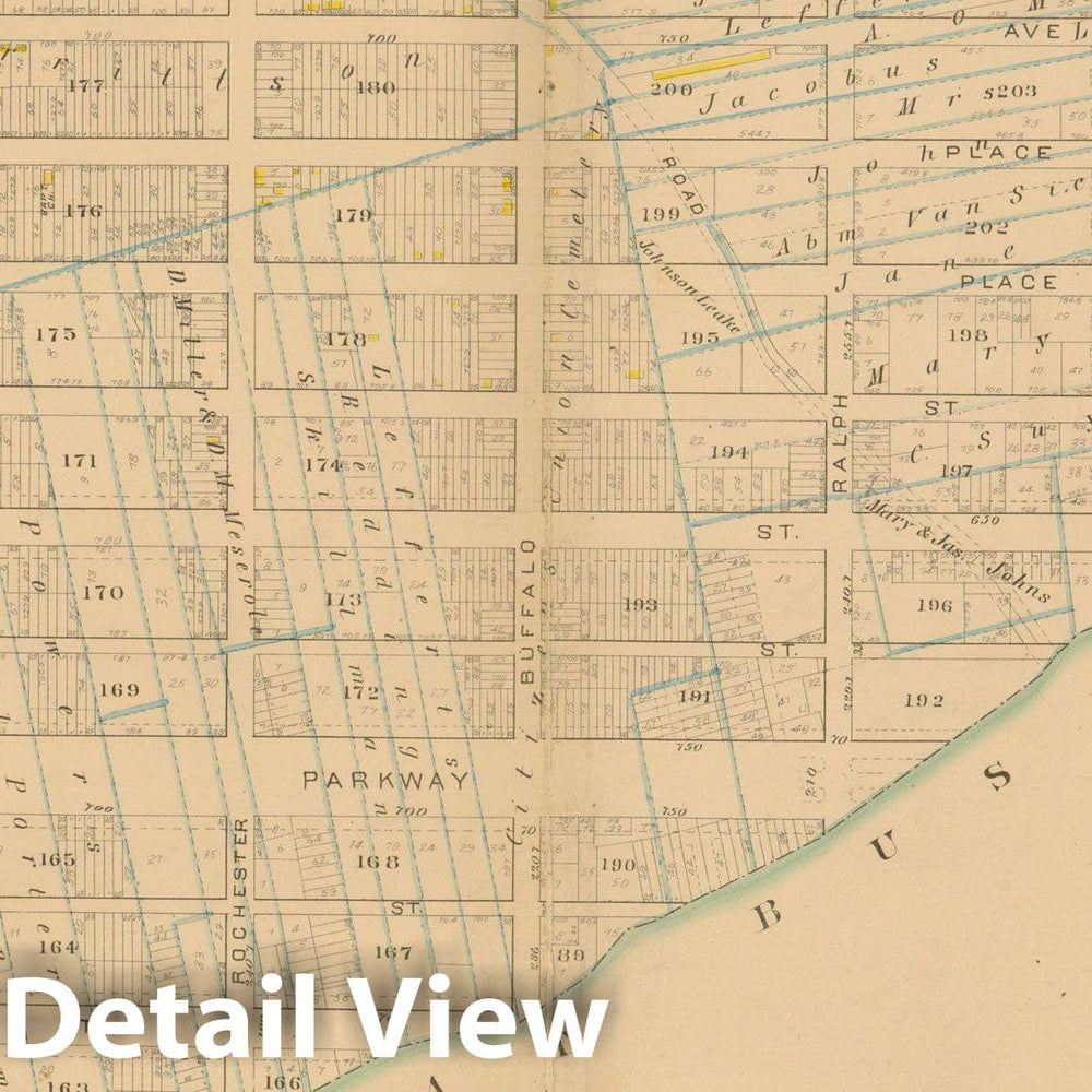 Historic Map : Atlas Entire City of Brooklyn Complete in One Volume, Brooklyn 1880 Plate 033 , Vintage Wall Art