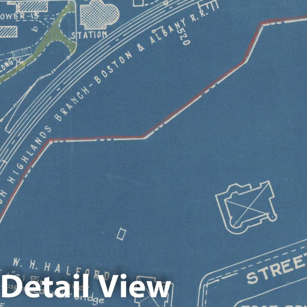 Historic Map : Newton, 1944 Transit Railroad Catography , Nirenstein's National Preferred Real Estate Locations of Business Properties , Vintage Wall Art