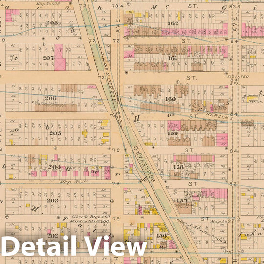 Historic Map : Manhattan & New York City 1885 Plate 023 , Robinson's Atlas City of New York , Vintage Wall Art