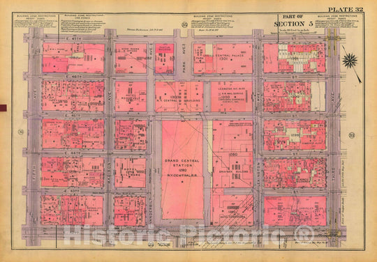 Historic Map : Atlas City of New York, Borough of Manhattan, Volume Two, 14th Street to 59th Street, Manhattan 1928 Plate 032 , Vintage Wall Art