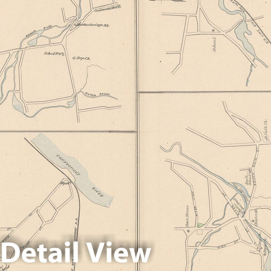 Historic Map : Chatham & Chester & East Haddam & Essex & Middlefield & Saybrook 1893 , Town and City Atlas State of Connecticut , Vintage Wall Art