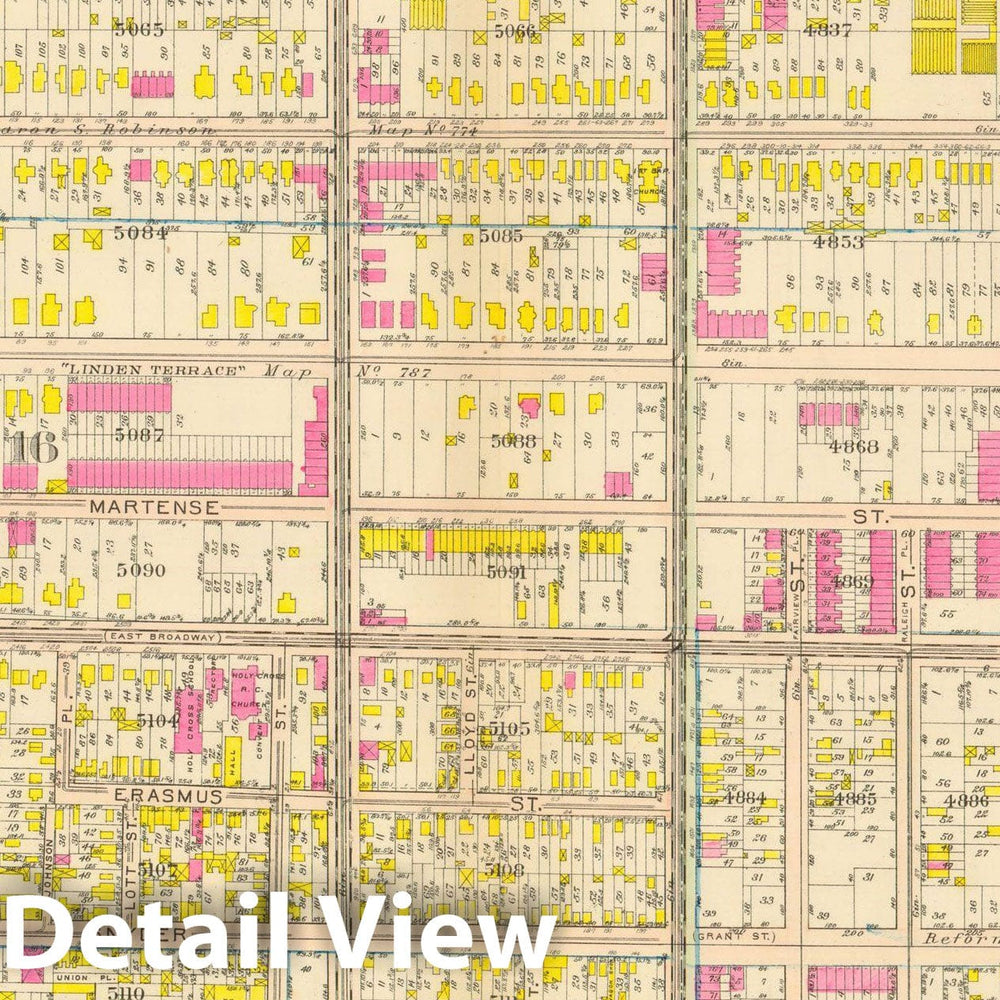 Historic Map : Vol. 2, Brooklyn 1907 Plate 018 , Atlas Borough of Brooklyn , Vintage Wall Art