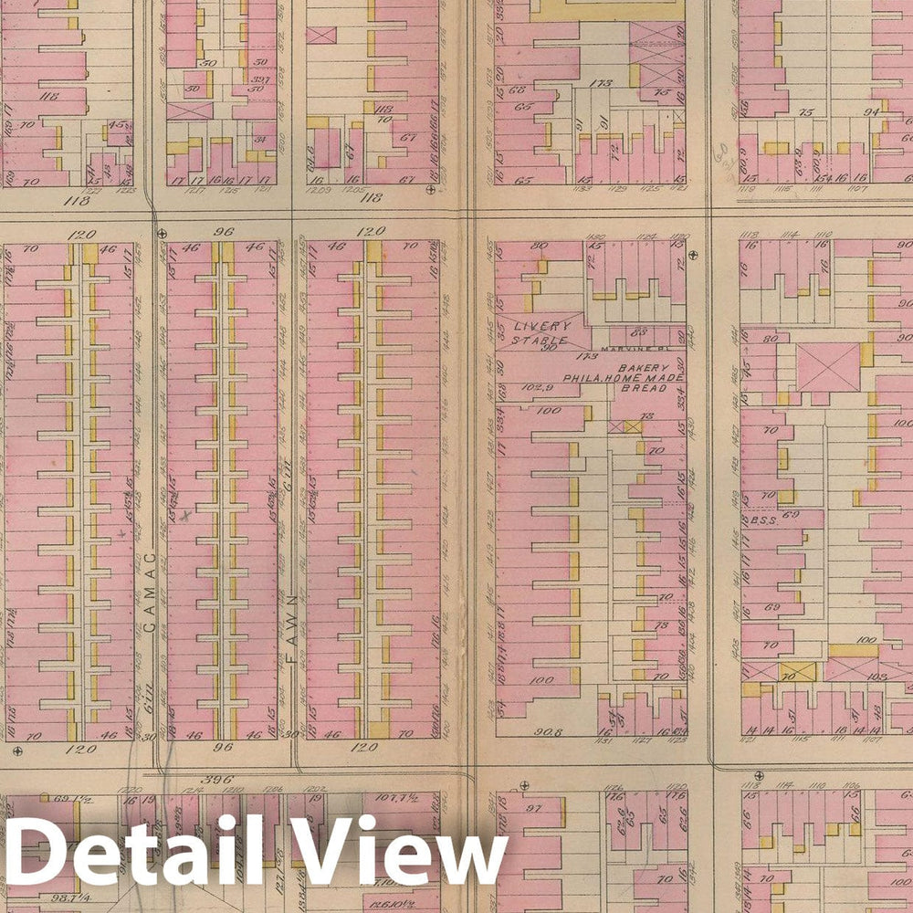 Historic Map : Atlas City of Philadelphia, Vol. 3, Philadelphia 1886 Plate L , Vintage Wall Art