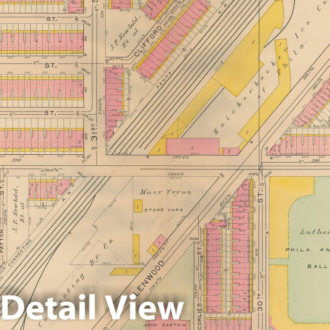 Historic Map : Philadelphia 1907 Plate 001 , Atlas 20th and 29th Wards of the City of Philadelphia , Vintage Wall Art