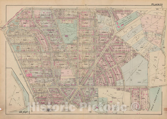 Historic Map : Atlas of Washington D.C. Volume 3 (Outer NW), Washington 1937 Plate 034 , Vintage Wall Art