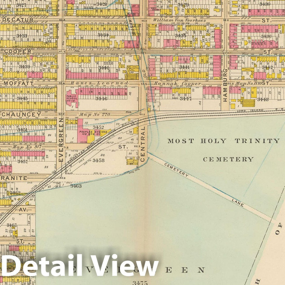 Historic Map : Vol. 1, Brooklyn 1908 Plate 022 , Atlas Borough of Brooklyn , Vintage Wall Art