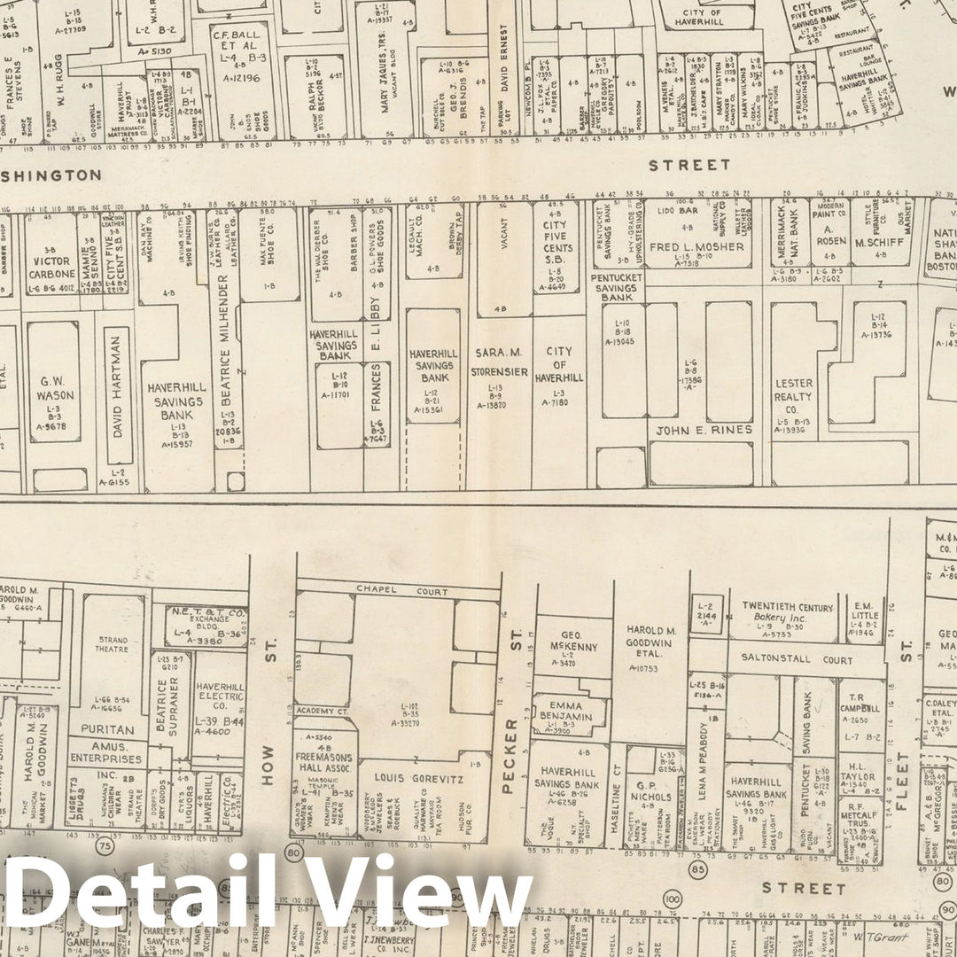 Historic Map : New England States Ed., Haverhill 1946 , Nirenstein's National Preferred Real Estate Locations of Business Properties , Vintage Wall Art