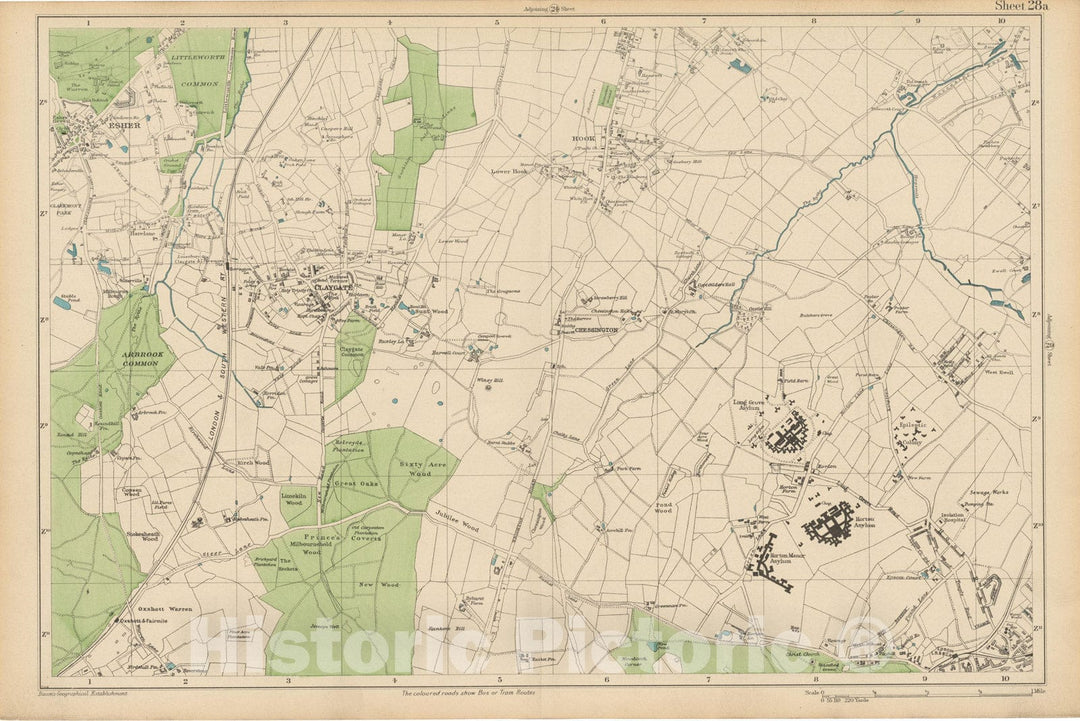 Historic Map : Europe, London 1910 Sheet 28A , Vintage Wall Art