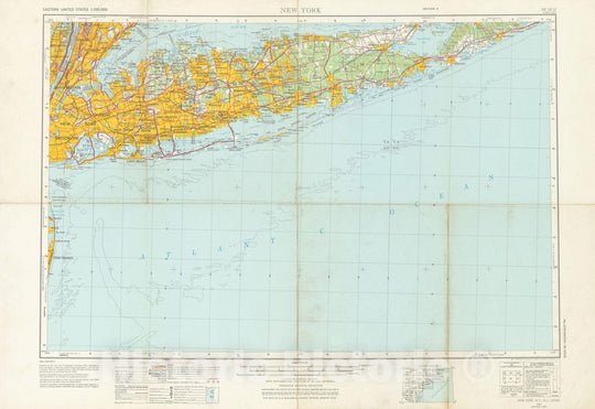 Historic Map : USGS 1:250,000 Topographic Maps, Long Island 1969 , Vintage Wall Art