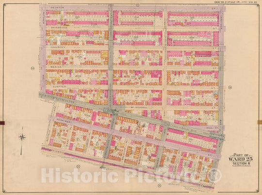 Historic Map : Brooklyn 1904 Plate 018 , Atlas Borough of Brooklyn , Vintage Wall Art