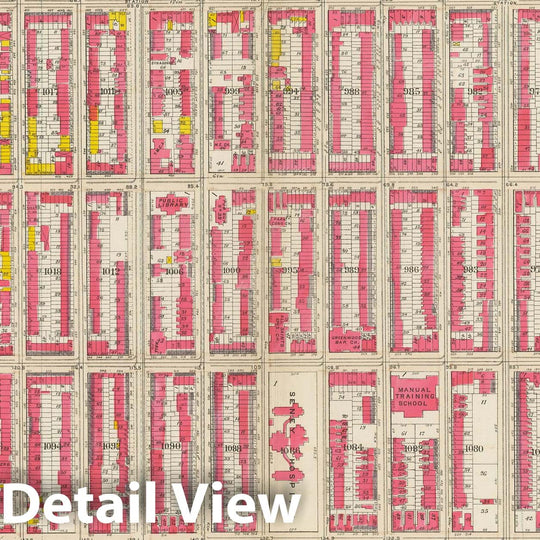 Historic Map : Vol. 1, Brooklyn 1908 Plate 028 , Atlas Borough of Brooklyn , Vintage Wall Art