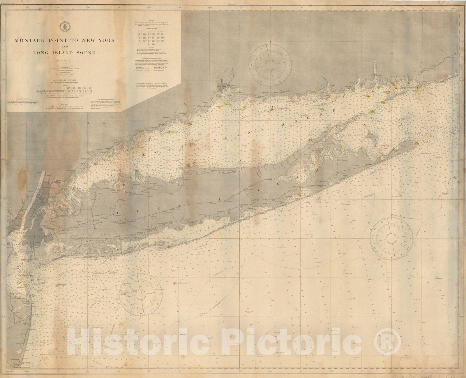 Historic Map : Long Island & New York City 1911 Topographic Map , Vintage Wall Art