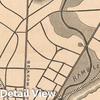 Historic Map : Proposed Charles River Park , Vintage Wall Art