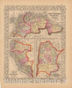 Historic Map : Peru & Argentina & Venezuela & Ecuador & Colombia 1867 , New General Atlas , Vintage Wall Art