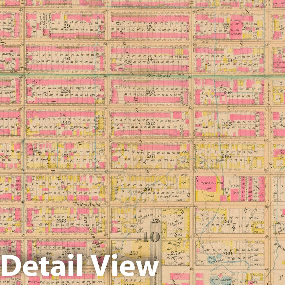 Historic Map : Robinson's Atlas City of Brooklyn, NY, Brooklyn 1886 Plate 004 , Vintage Wall Art