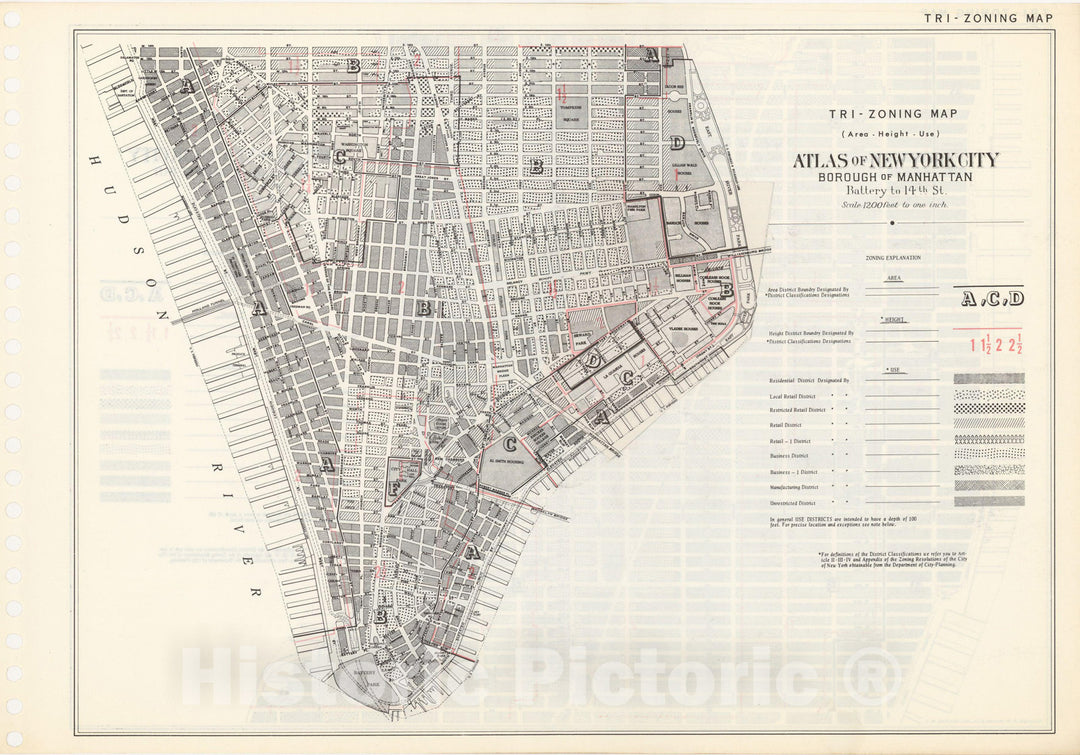 Historic Map : Manhattan Land Book 1955 - Updated Through Nov 7th, Manhattan & New York City Index Plate , Vintage Wall Art