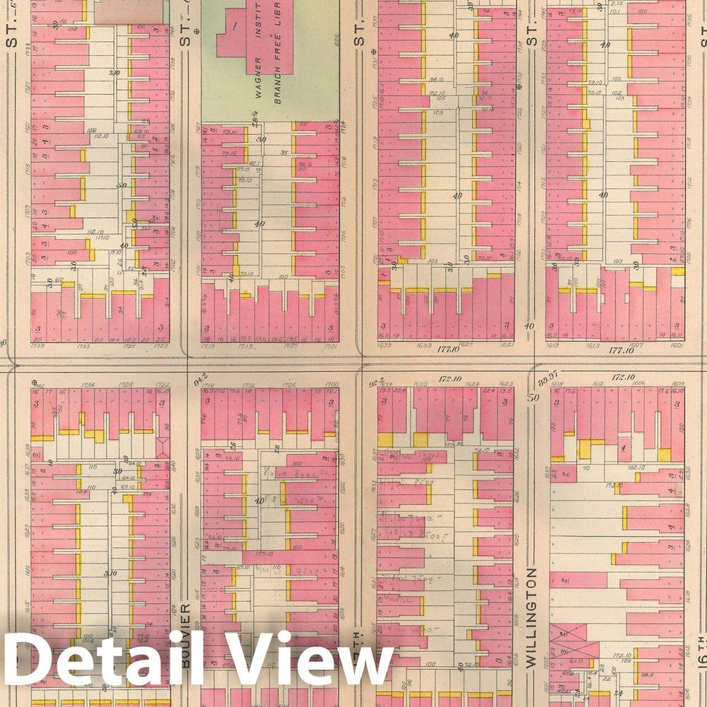 Historic Map : Philadelphia 1907 Plate 012 , Atlas 20th and 29th Wards of the City of Philadelphia , Vintage Wall Art