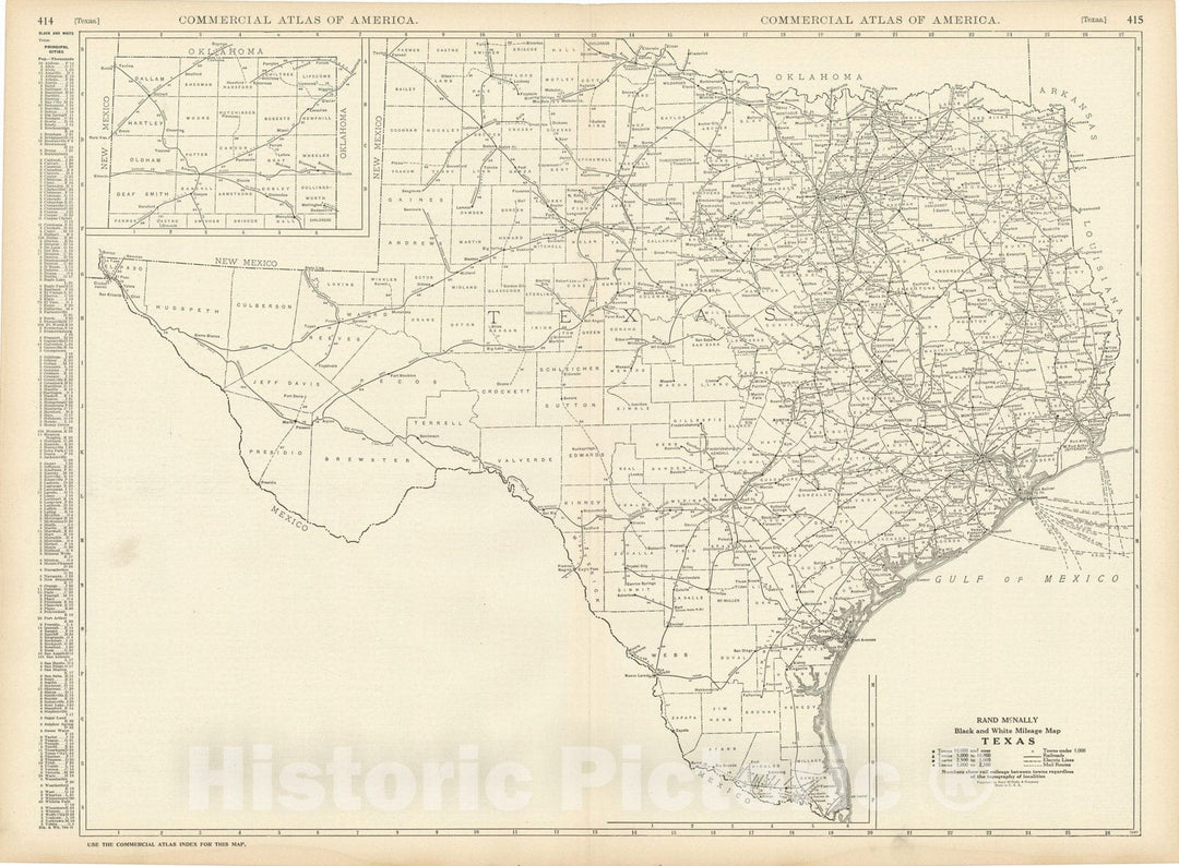 Historic Map : Texas 1925 , Vintage Wall Art