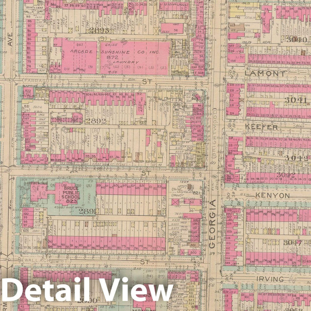 Historic Map : Atlas of Washington D.C. Volume 3 (Outer NW), Washington 1937 Plate 013 , Vintage Wall Art