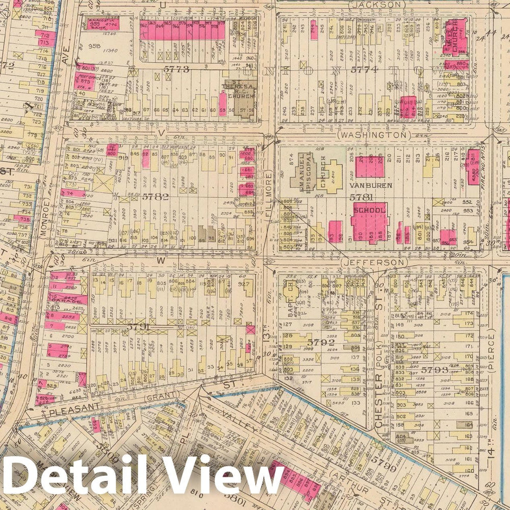 Historic Map : Atlas of Washington D.C. Volume 4 (NE, SE), Washington 1927 Plate 021 , Vintage Wall Art