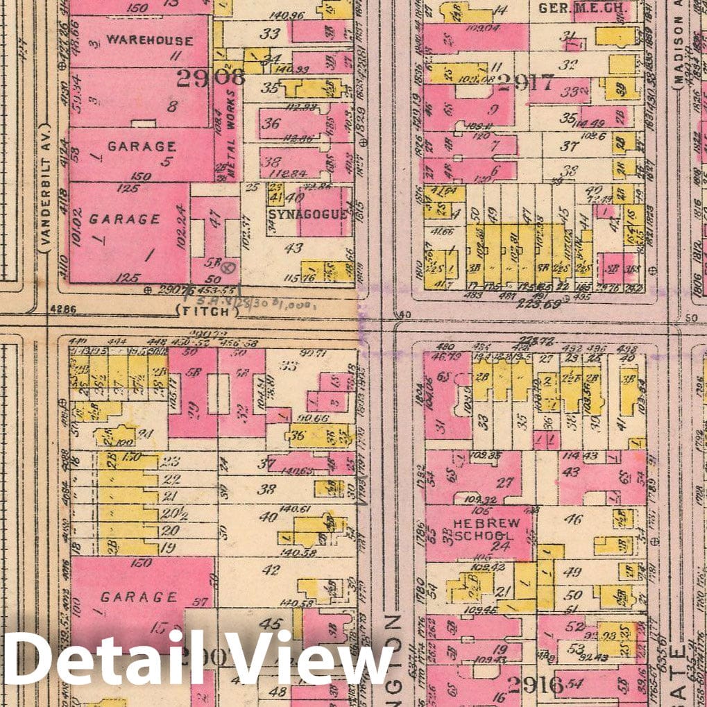 Historic Map : Borough of The Bronx, Sections 9-13, The Bronx 1928 Plate 094 , Vintage Wall Art