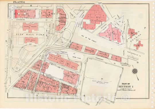 Historic Map : Manhattan Land Book 1955 - Updated Through Nov 7th, New York City 1975 Plate 006 , Vintage Wall Art