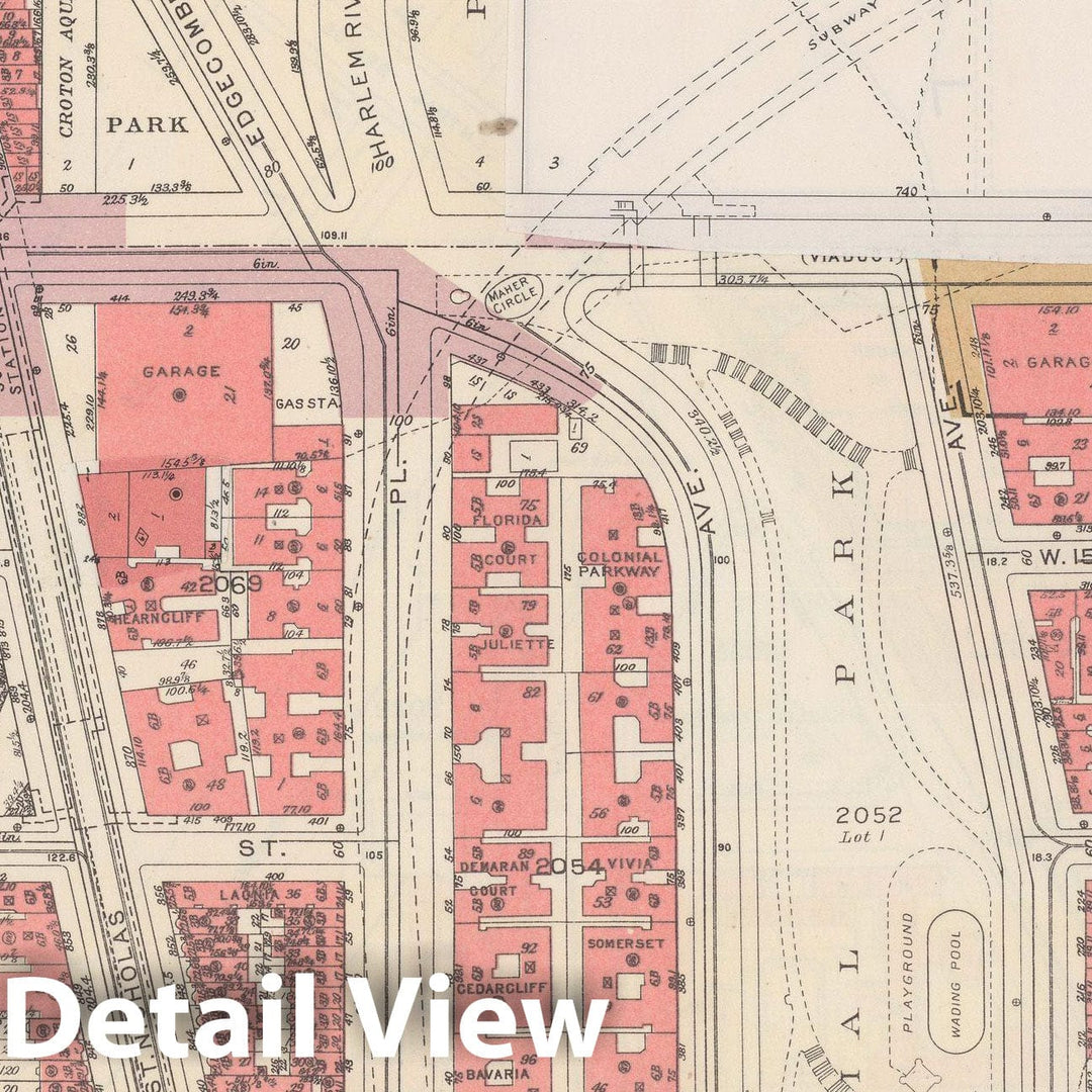 Historic Map : Manhattan Land Book 1955 - Updated Through Nov 7th, New York City 1975 Plate 161 , Vintage Wall Art