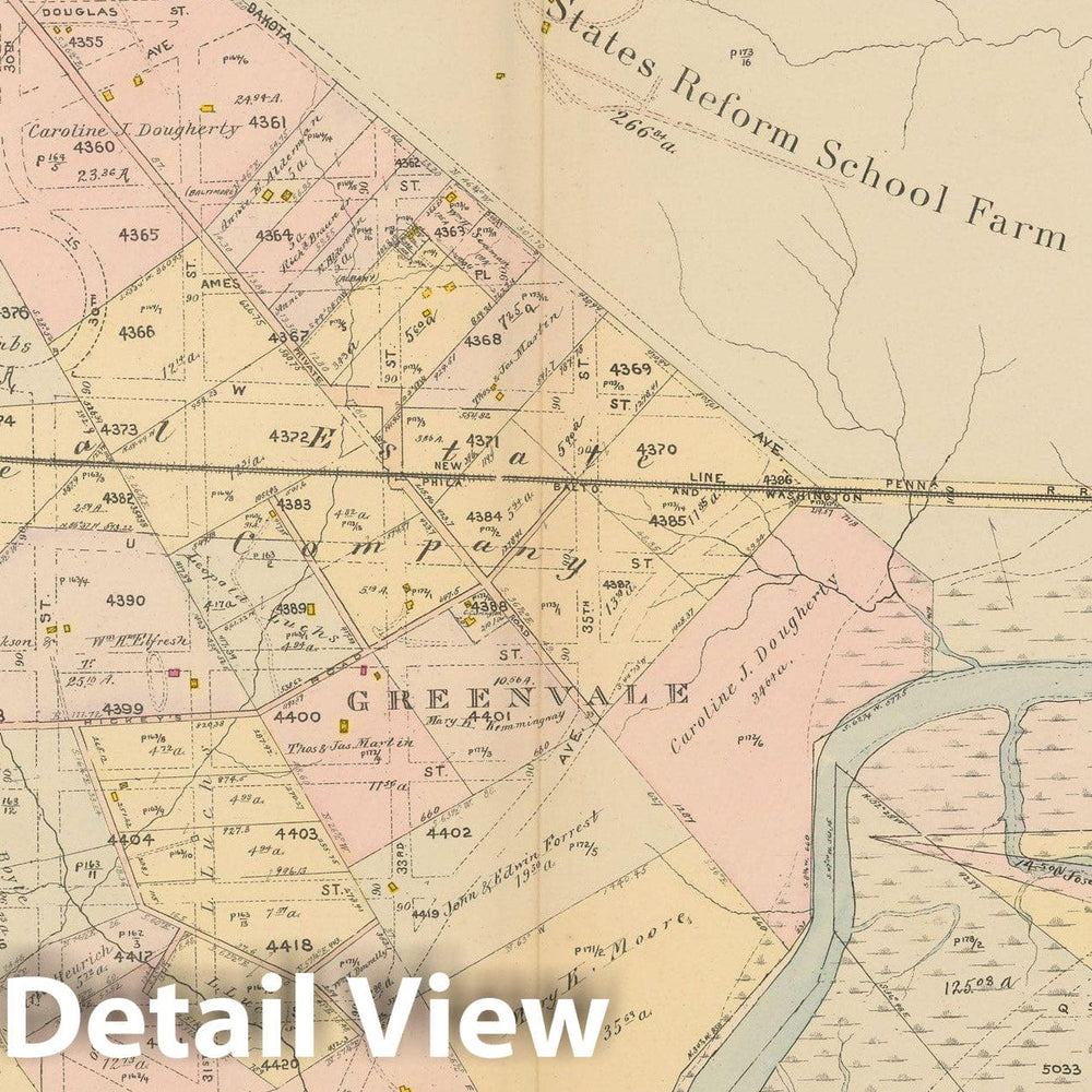 Historic Map : Atlas of Washington D.C. Volume 4 (NE, SE), Washington 1907 Plate 011 , Vintage Wall Art