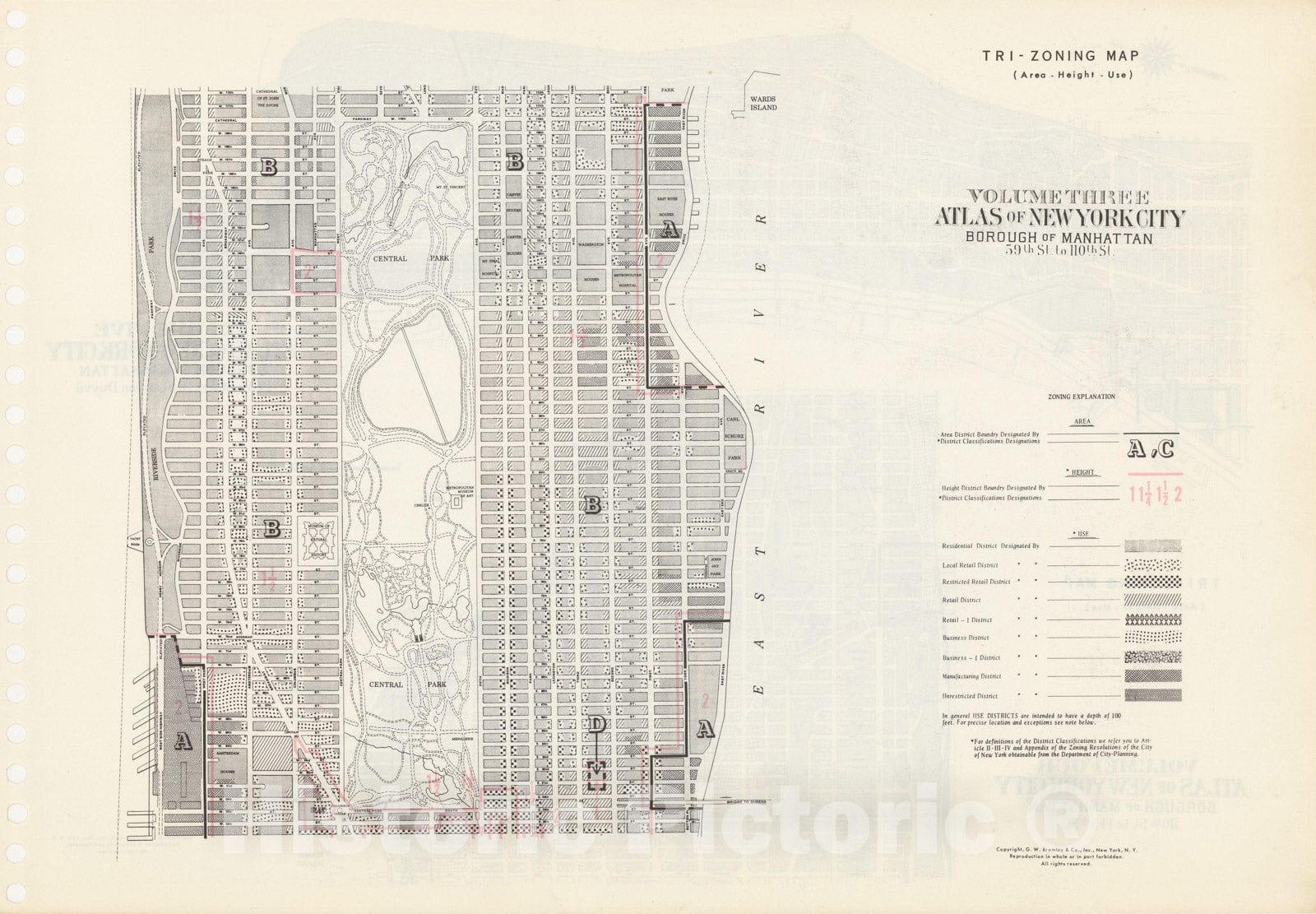 Historic Map : Manhattan Land Book 1955 - Updated Through Nov 7th, Manhattan & New York City 1955 Index Plate , Vintage Wall Art