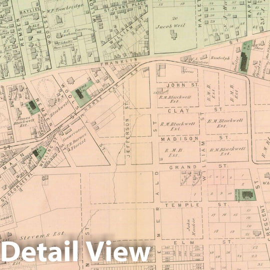 Historic Map : Atlas of Long Island, Astoria & Long Island City & Queens 1870 , Vintage Wall Art