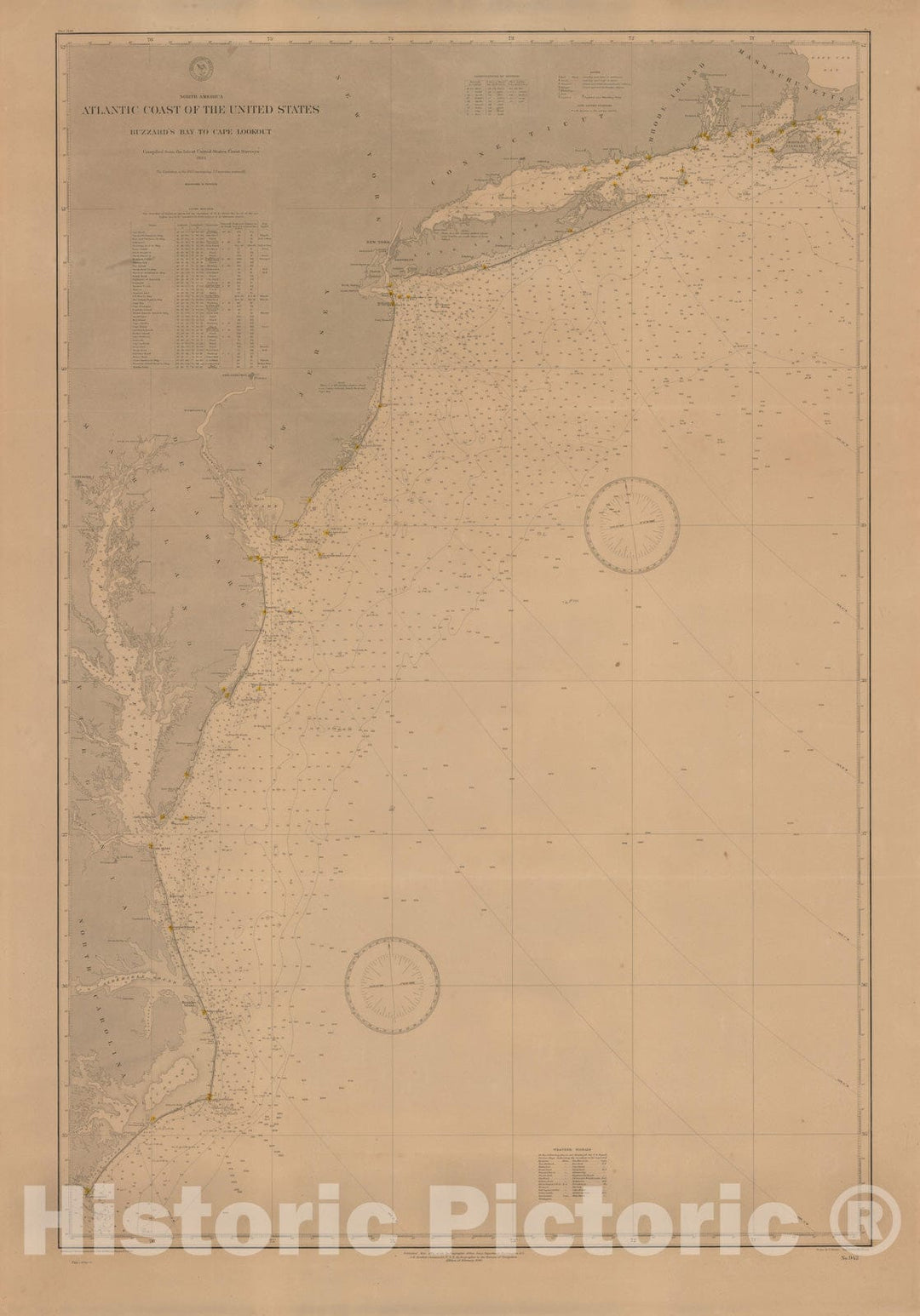 Historic Map : Baltimore & Long Island & New York City & Norfolk & Philadelphia & Providence 1890 Topographic Map , Vintage Wall Art