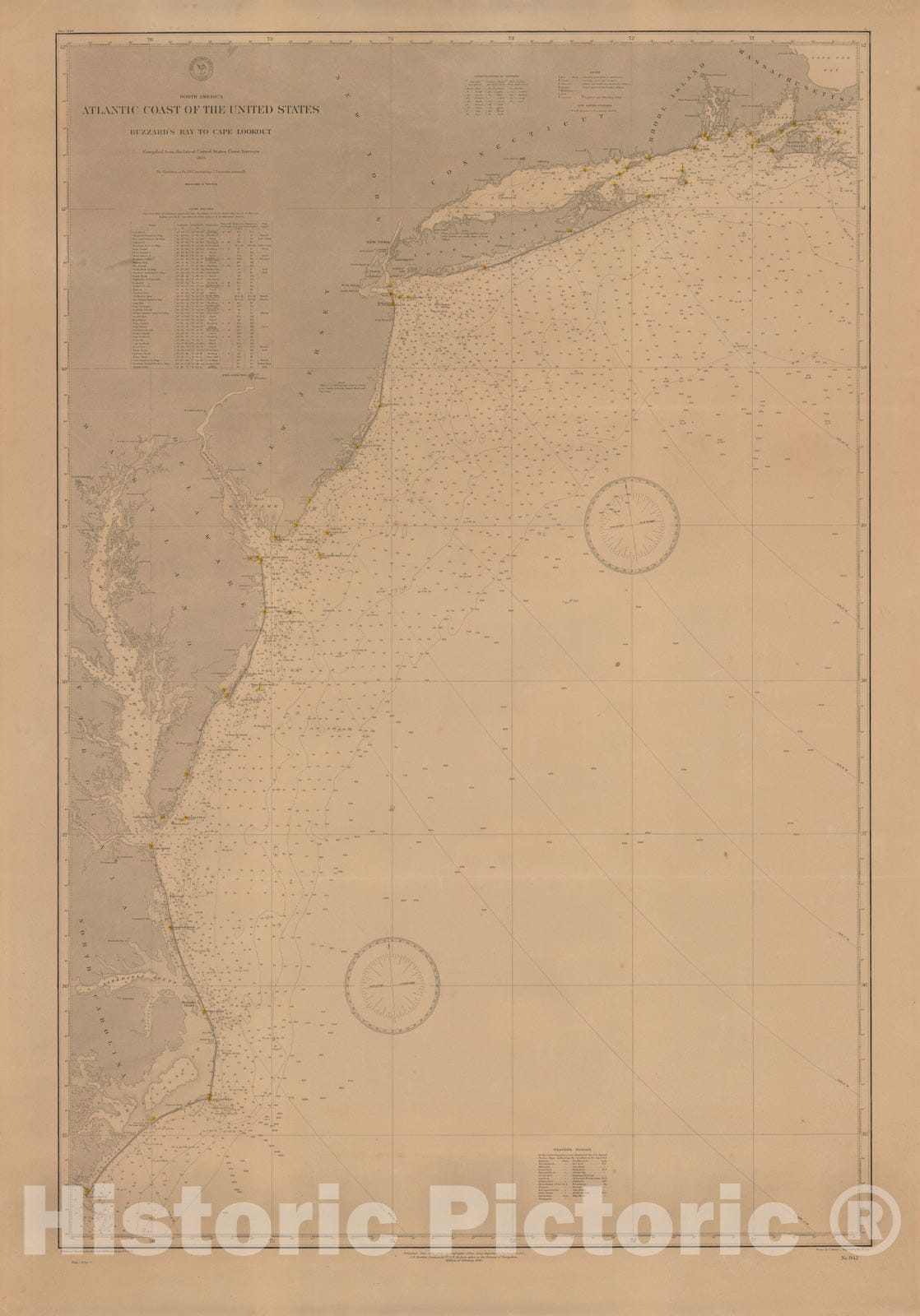 Historic Map : Baltimore & Long Island & New York City & Norfolk & Philadelphia & Providence 1890 Topographic Map , Vintage Wall Art