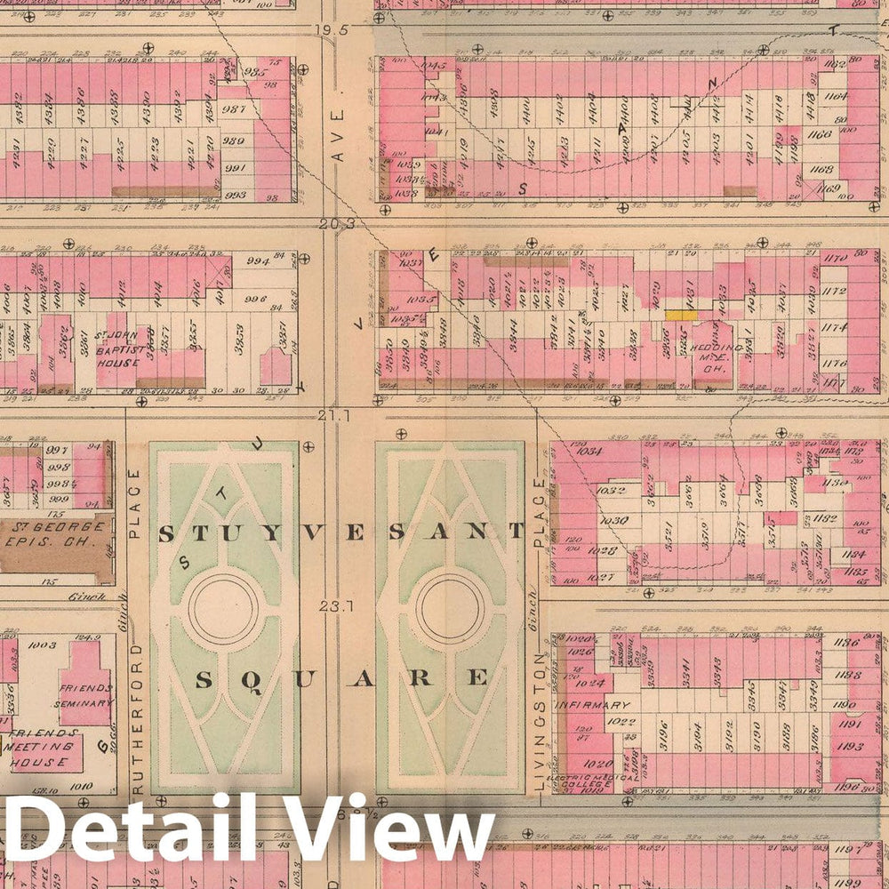 Historic Map : Atlas City of New York, Vol. 3; 16, Manhattan 1883 Plate 004 , Vintage Wall Art