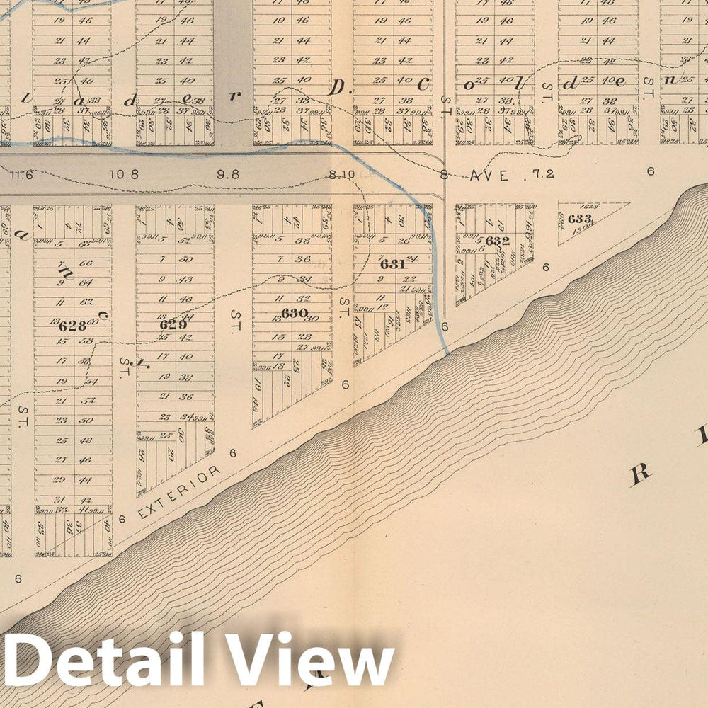 Historic Map : Atlas City of New York, Vol 2 ... 12th Ward, 2nd Ed., Manhattan 1884 Plate 028 , Vintage Wall Art