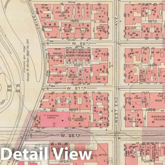 Historic Map : Manhattan Land Book 1955 - Updated Through Nov 7th, New York City 1975 Plate 098 , Vintage Wall Art