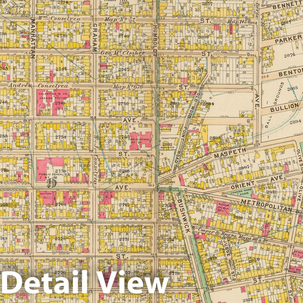 Historic Map : Vol. 1, Brooklyn 1908 Plate 014 , Atlas Borough of Brooklyn , Vintage Wall Art